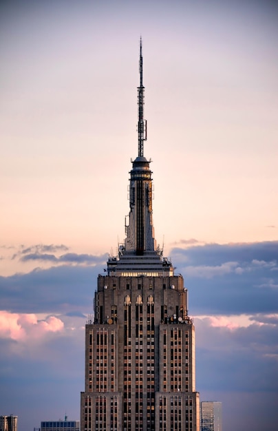 empire state building against sky