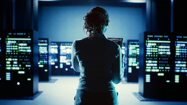 employee runs code in data center