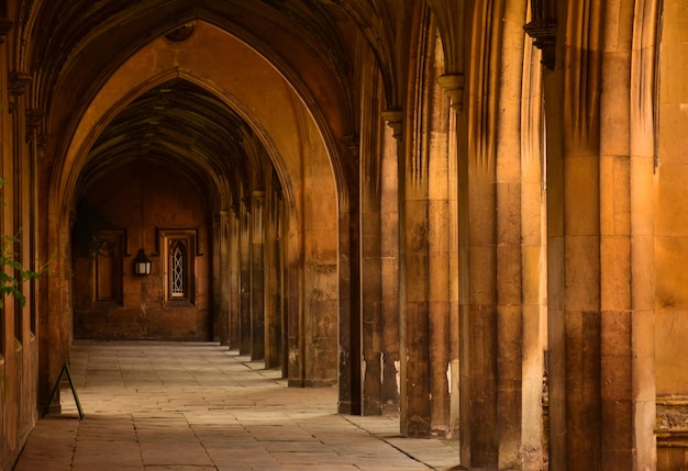 empty corridor of historic building