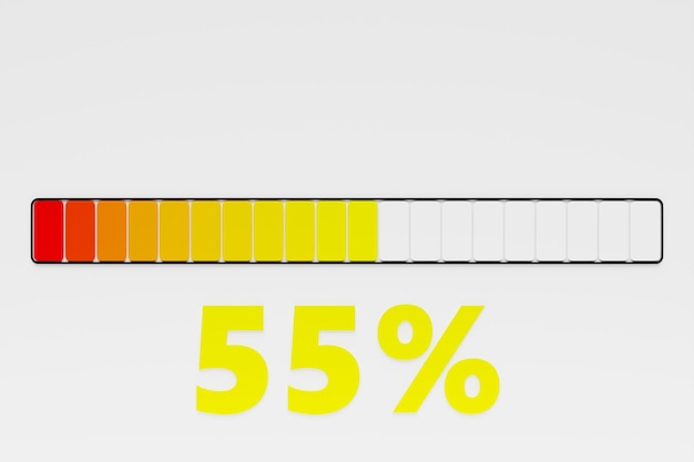 energy meter battery indicator and charging progress with percentage 3d template energy control measurement panel car dashboard