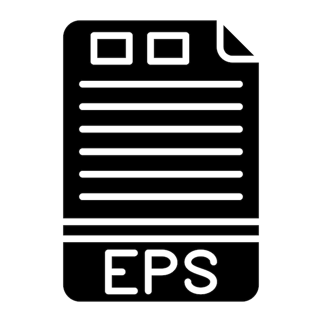 EPS Glyph Solid Black Illustration