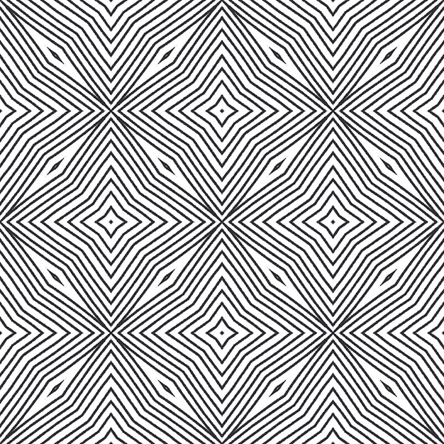 Ethnic hand painted pattern Black symmetrical