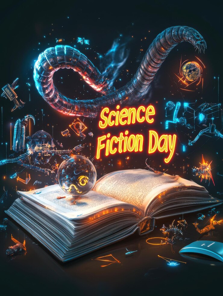 Photo explore the fascinating world of generative ai on science fiction day a journey into imagination and