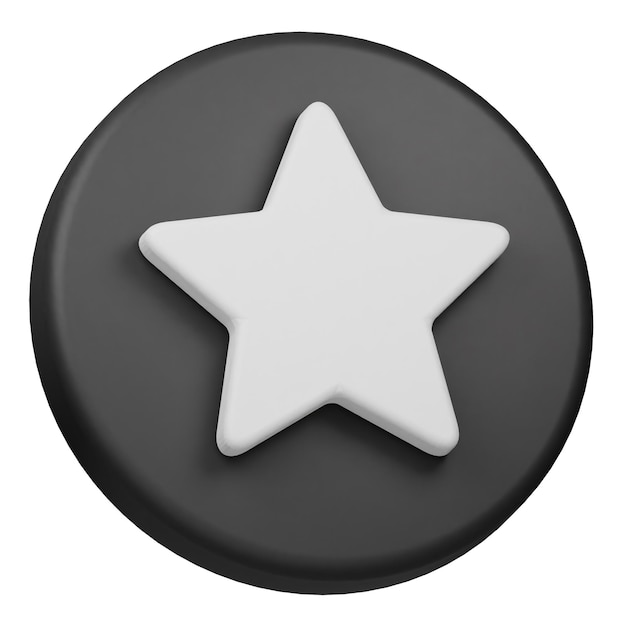 favorite 3d icon isolated on the white background