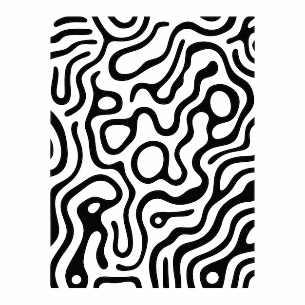 fluid transitions abstracted grotesqueries in black and white pattern