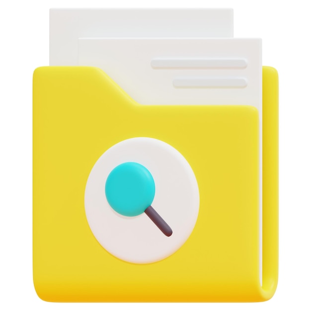 folder 3d render icon illustration