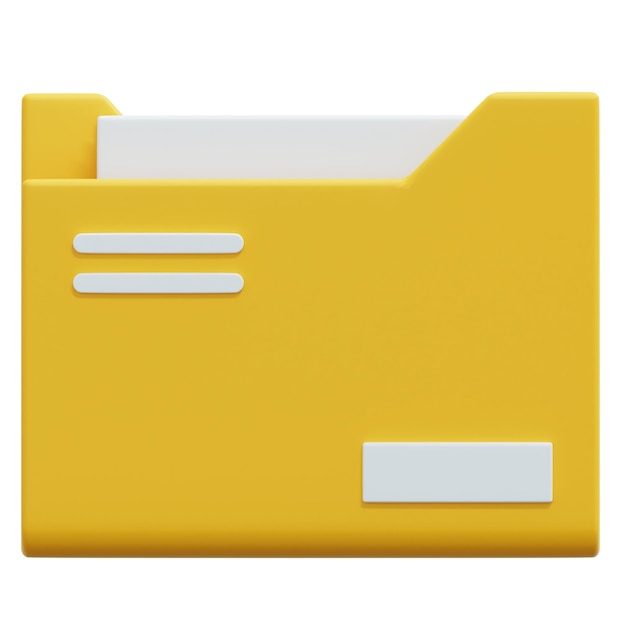 folder 3d render icon illustration
