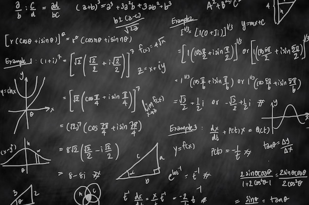 Formulas on blackboard