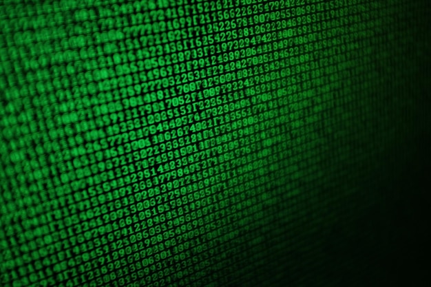 full frame shot of binary codes on device screen