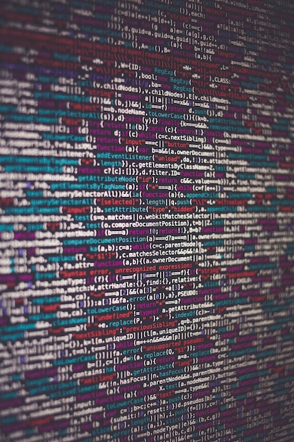 full frame shot of coding