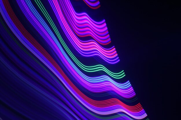Full frame shot of multi colored light painting at night