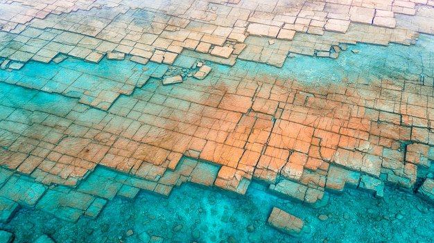 Full frame shot of rocks in water