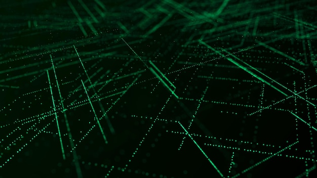 Future digital cyberspace Sorting and analysis digital data Technology matrix algorithm Security storage data 3d rendering