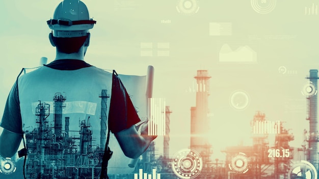future factory plant and inventive energy industry concept