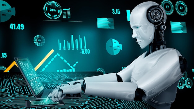 Future financial technology controll by AI robot huminoid uses machine learning