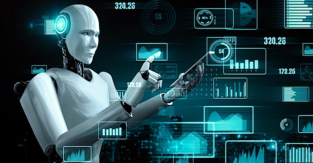 future financial technology controll by ai robot huminoid uses machine learning