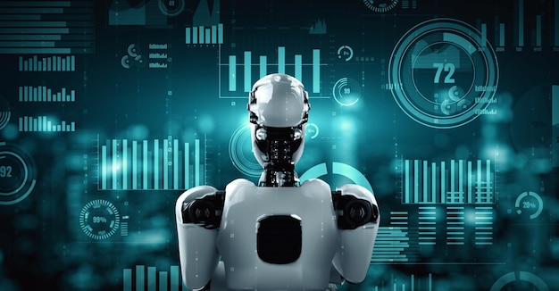 Future financial technology controll by AI robot huminoid uses machine learning