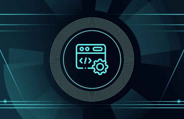 Future for programmers and engineers world coding cybernetic future concept