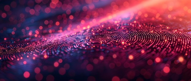 Futuristic Fingerprint for Secure Data Concept Biometric Authentication Cybersecurity Identity Verification Data Protection