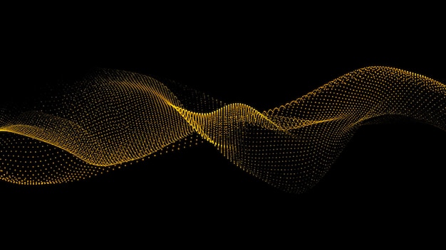 futuristic point wave cyber big data flow blockchain data fields network line connect stream big data technology concept of ai technology digital communication 3d rendering