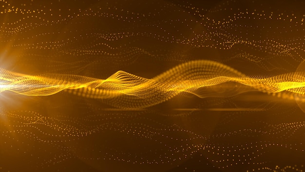 futuristic point wave cyber big data flow blockchain data fields network line connect stream big data technology concept of ai technology digital communication 3d rendering