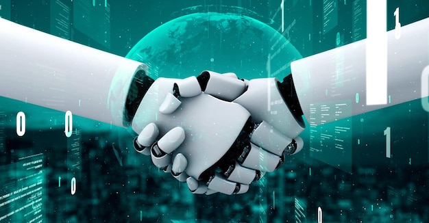 futuristic robot artificial intelligence huminoid ai programming coding