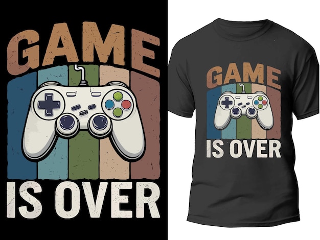 Gaming t shirt design vector for gamer Vintage gaming pad vector shirt
