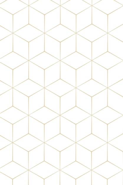 Geometric Gold Cube Pattern