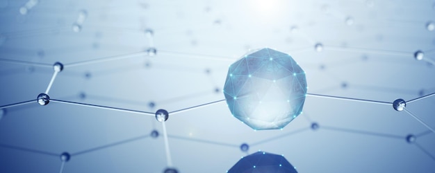 Glass network structure Blockchain technology Network structure background Artificial intelligence Machine learning Data background 3d render