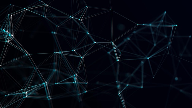 Glitch cyber network connection structure Technology connect big data Science background Business futuristic backdrop 3D rendering