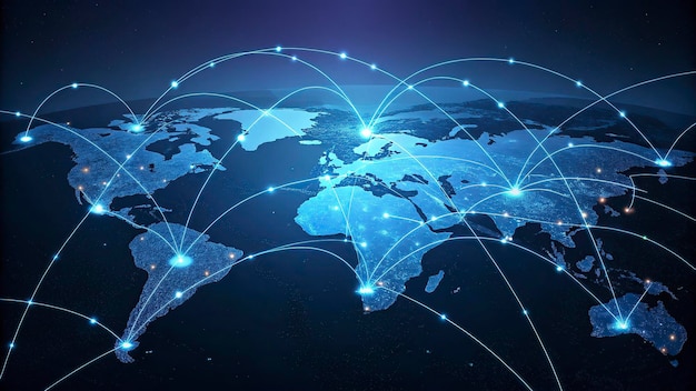 Global Network Connectivity International Communication and Data Flow
