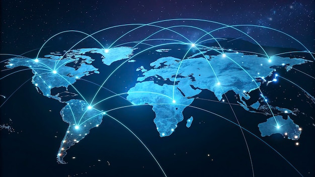 Global Network Worldwide Connectivity and Data Transfer