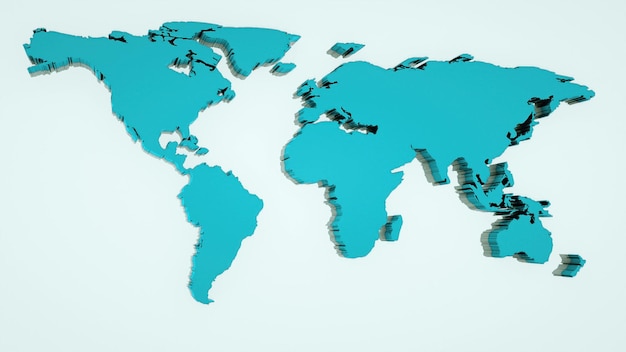 Global world map 3d flat Earth map are on wall globe worldmap