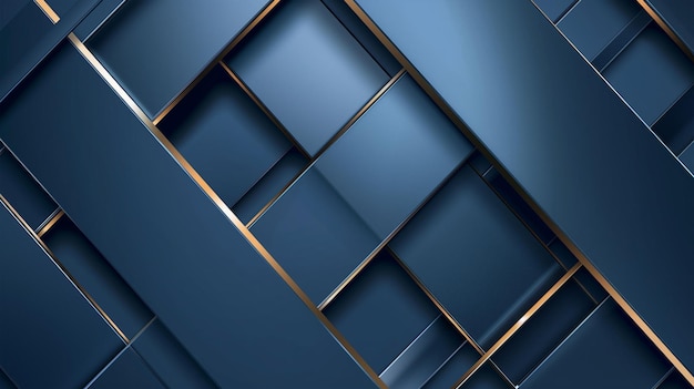 Golden lines luxury on white overlap blue color background elegant realistic paper cut style 3d