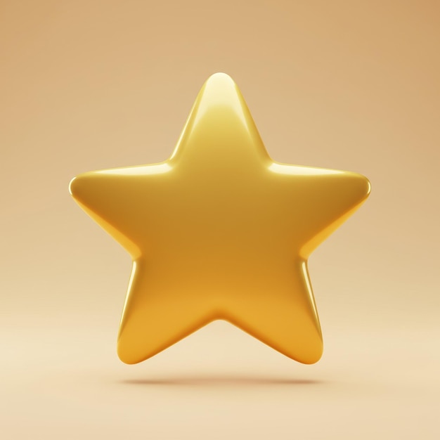 Golden Star 3D Render