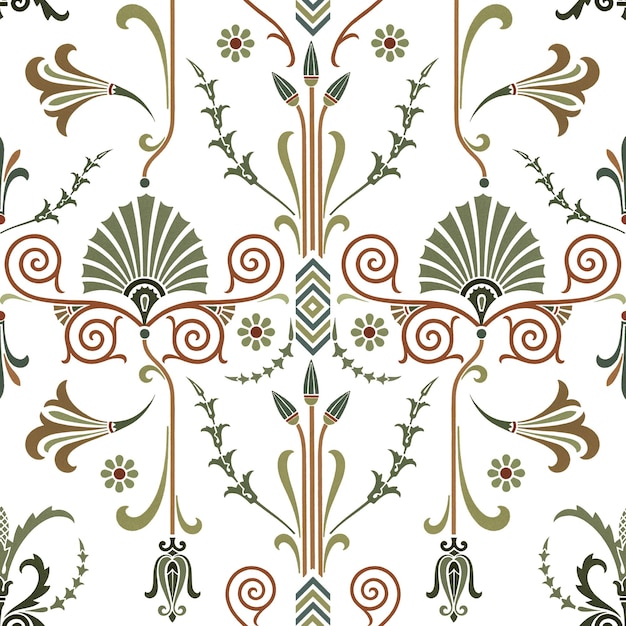 Greek key seamless pattern png background
