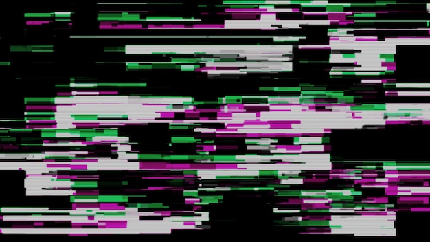 Hacked computer screen with glitch effect Error templates with distortion lines Abstract digital background with colored noise waves 3D rendering