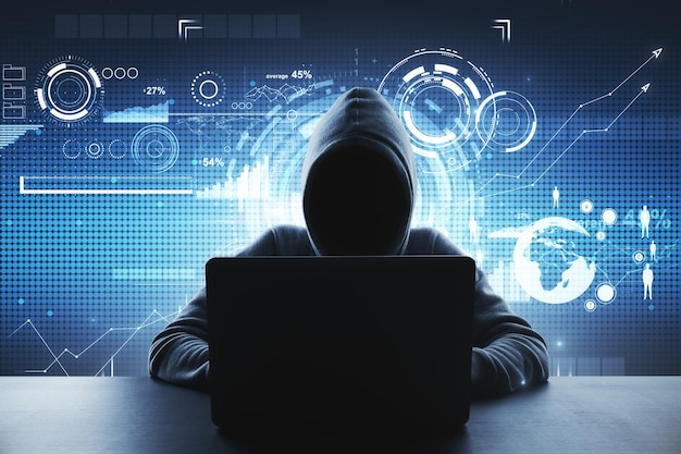Hacking and malware concept