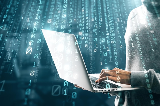 hacking computing and criminal concept