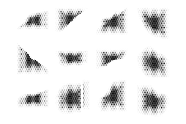 Halftone Triangle Pattern Reprographic Technique for Simulating Background Set