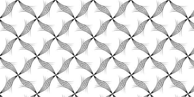 hand draw seamless brush stroke abstract element design curve line black abstract element