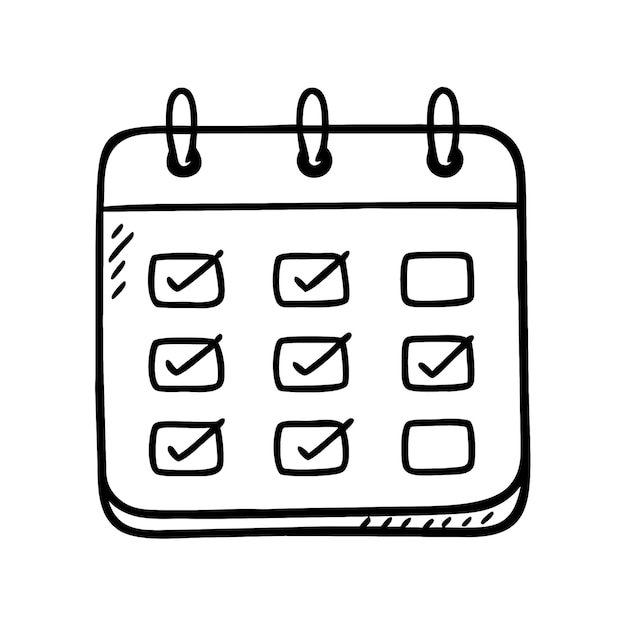 Hand-drawn Calendar Checklist