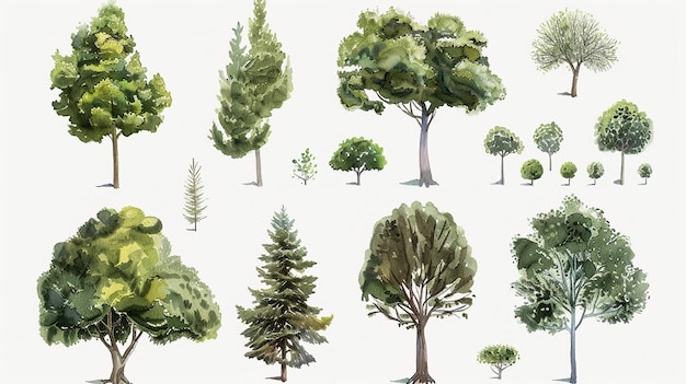 Hand drawn realistic tree sheet on white background UHD wallpaper