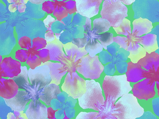 Hawaiian watercolor pattern.