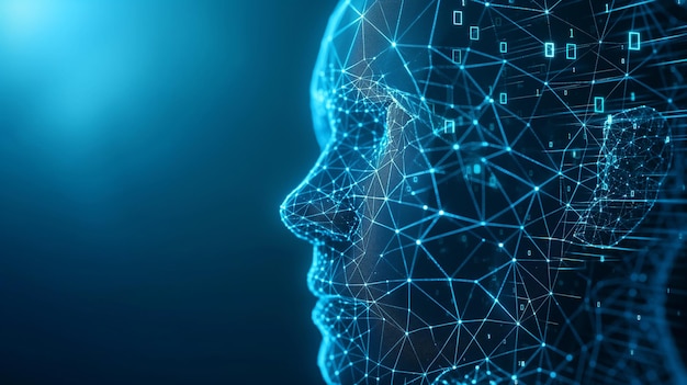 head of a human with the words connected to the brain