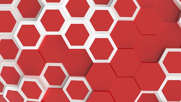 hexagon pattern tiles wallpaper 3d illustration backdrop white