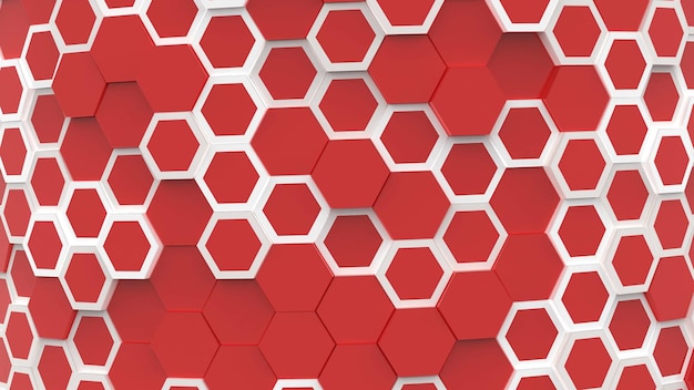hexagon pattern tiles wallpaper 3d illustration backdrop white