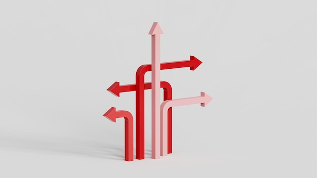 high angle of growth statistics presentation with arrows