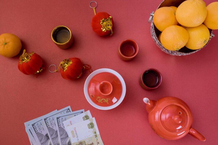 Photo high angle view of fruits in bowl on table