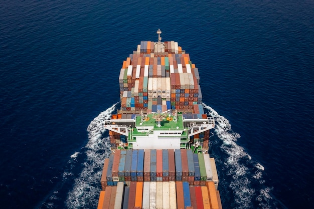 High angle view of ship on sea